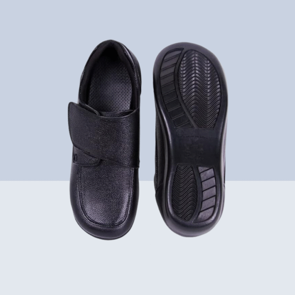 SPECIAL DIABETIC VELCRO SHOE - Black - Image 4