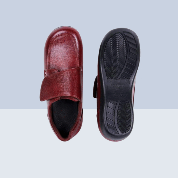 SPECIAL DIABETIC VELCRO SHOE - Brown - Image 4