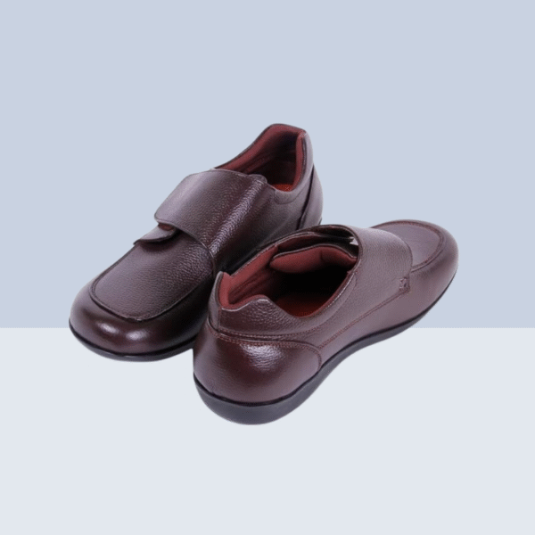 SPECIAL DIABETIC VELCRO SHOE - Dark Brown - Image 3