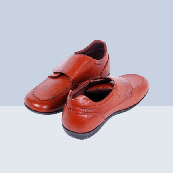 SPECIAL DIABETIC VELCRO SHOE - Tan - Image 3