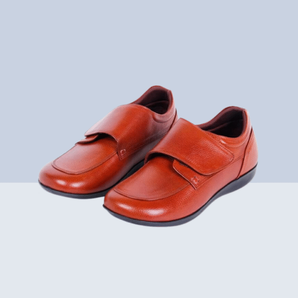 SPECIAL DIABETIC VELCRO SHOE - Tan - Image 2