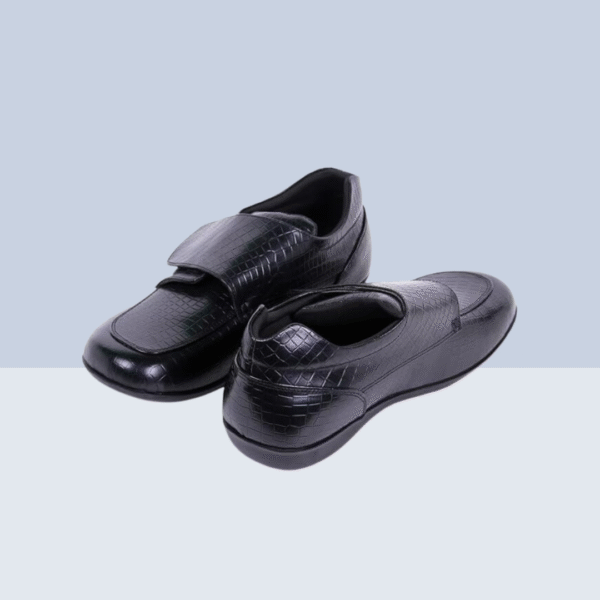 SPECIAL DIABETIC VELCRO SHOE - Texture Black - Image 3