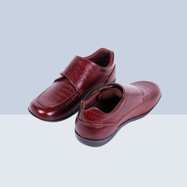 SPECIAL DIABETIC VELCRO SHOE - Texture Brown - Image 3