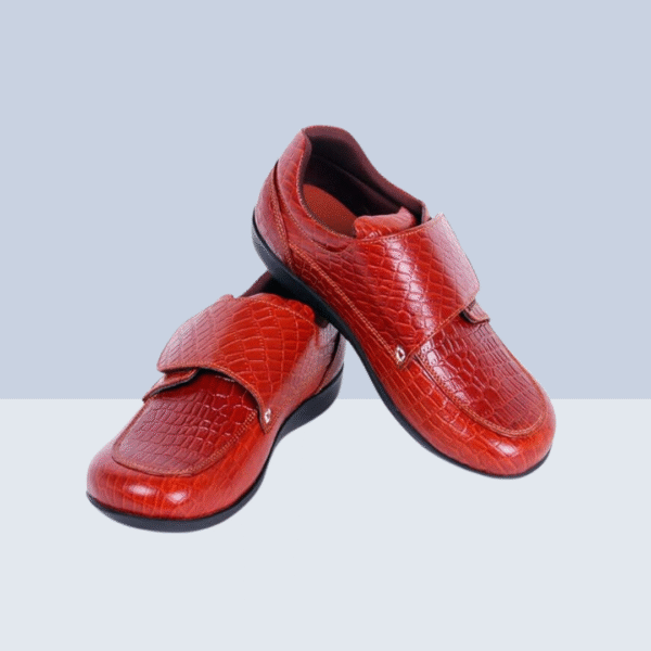 SPECIAL DIABETIC VELCRO SHOE - Texture Tan