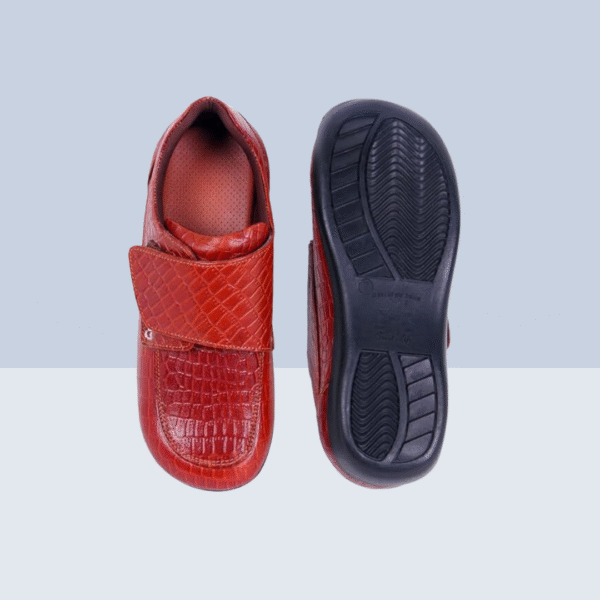 SPECIAL DIABETIC VELCRO SHOE - Texture Tan - Image 4